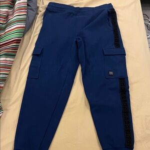 HUGO Navy Jogger Pants with Red Accents